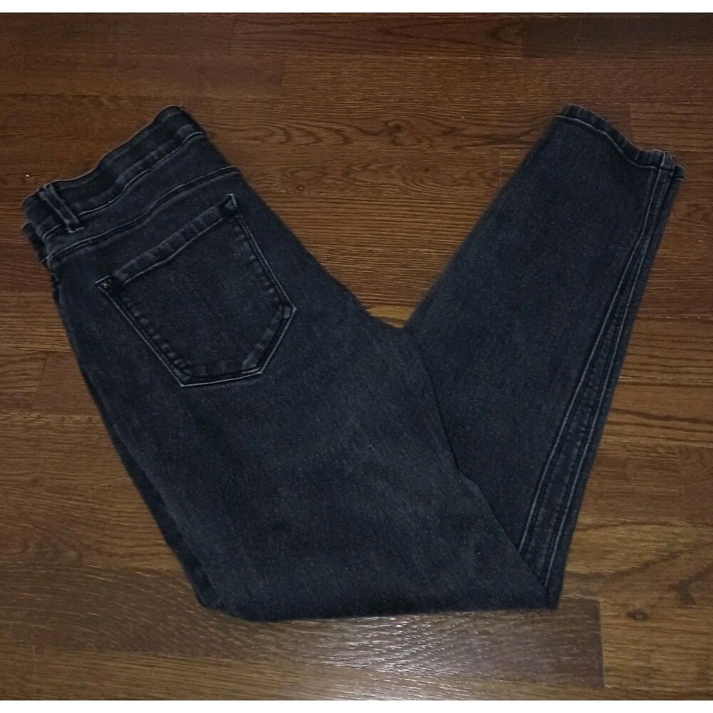 Curve Appeal Jeans Womens 8/29 Black Skinny Mid Rise Stretch Dark Wash Denim